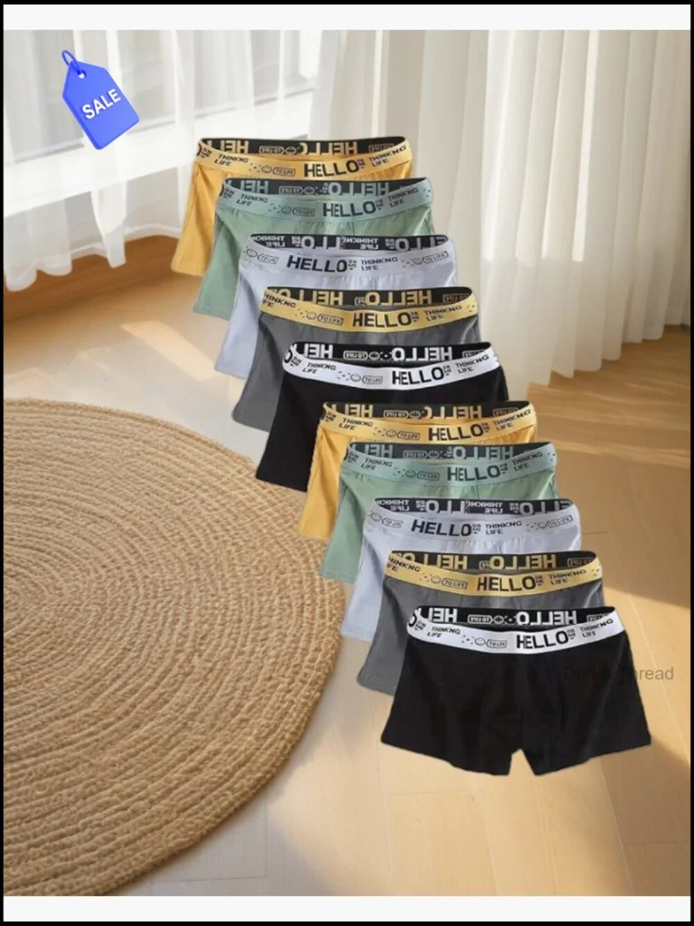 10-Pack Breathable Boxer Briefs for Men Anti-Friction Moisture Wicking